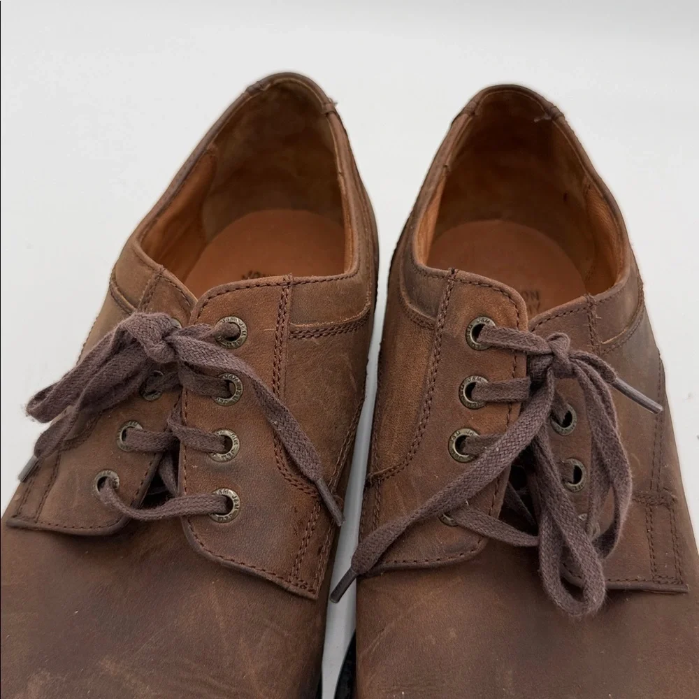 Johnston & Murphy Dark Brown Leather Oxfords Mens 10.5M casual office retro Y2K